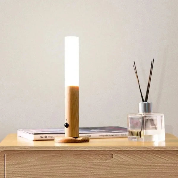 Veilleuse LED en bois