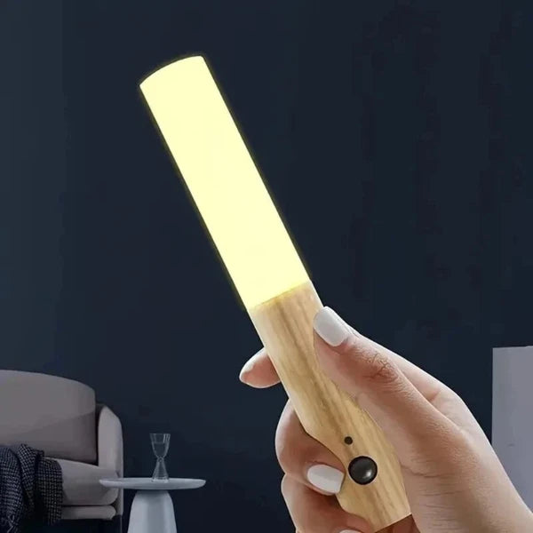 Veilleuse LED en bois